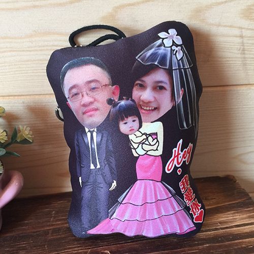 客製化轉印胖胖包【胖胖包鑰匙圈】最長邊13公分